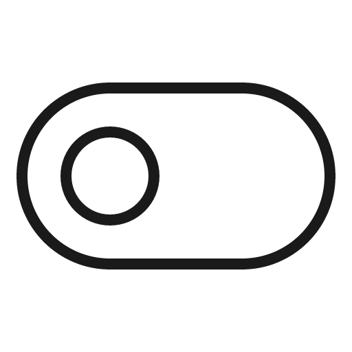 Toggle left thin icon, thin style, from Phosphor