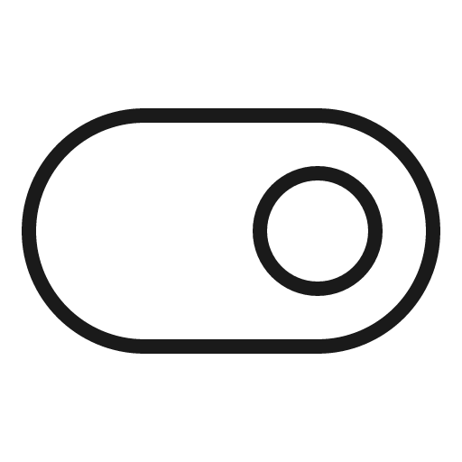 Toggle right thin icon, thin style, from Phosphor