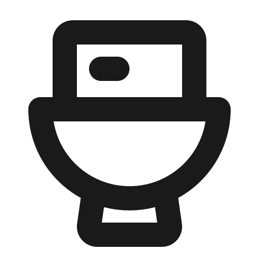 Toilet bold icon, bold style, from Phosphor