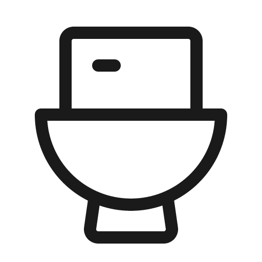 Toilet light icon, light style, from Phosphor