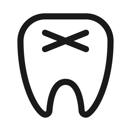 Tooth light icon, light style, from Phosphor
