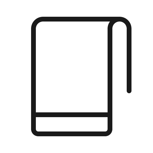 Towel thin icon, thin style, from Phosphor