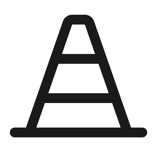 Traffic cone icon, solid style, from Phosphor
