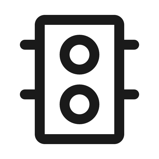 Traffic signal icon, solid style, from Phosphor