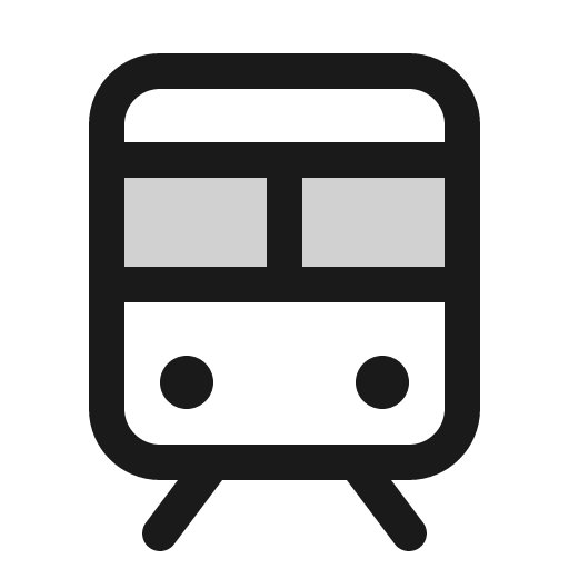 Train duotone icon, two-tone style, from Phosphor