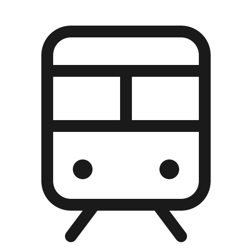 Train light icon, light style, from Phosphor