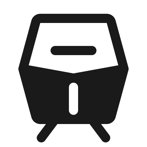 Train regional fill icon, filled style, from Phosphor