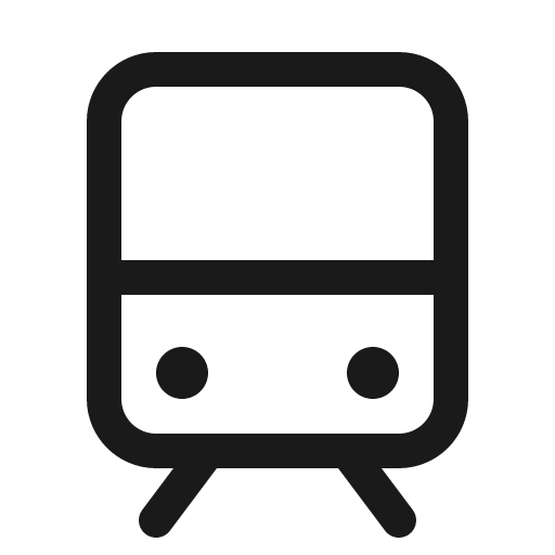 Train simple icon, solid style, from Phosphor