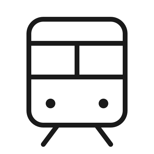 Train thin icon, thin style, from Phosphor