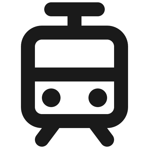 Tram bold icon, bold style, from Phosphor