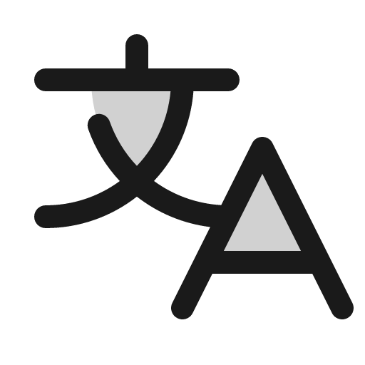 Translate duotone icon, two-tone style, from Phosphor