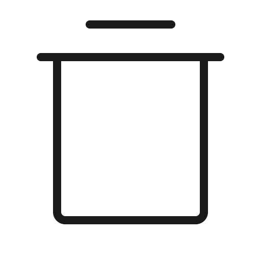 Trash simple thin icon, thin style, from Phosphor