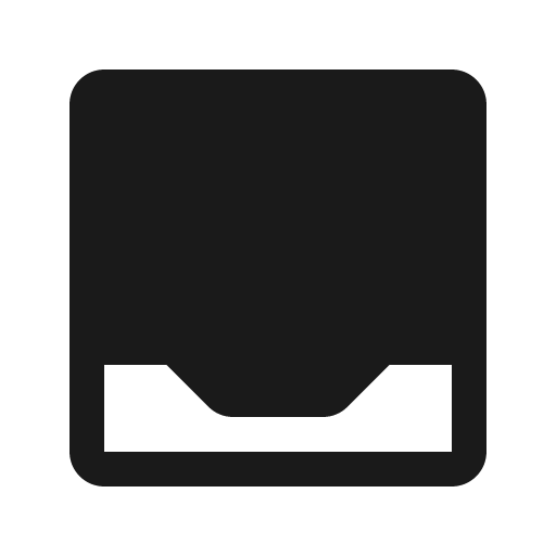 Tray fill icon, filled style, from Phosphor