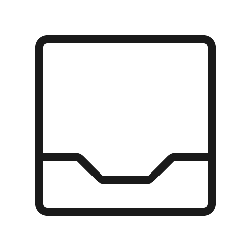 Tray thin icon, thin style, from Phosphor