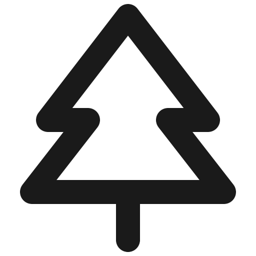 Tree evergreen bold icon, bold style, from Phosphor
