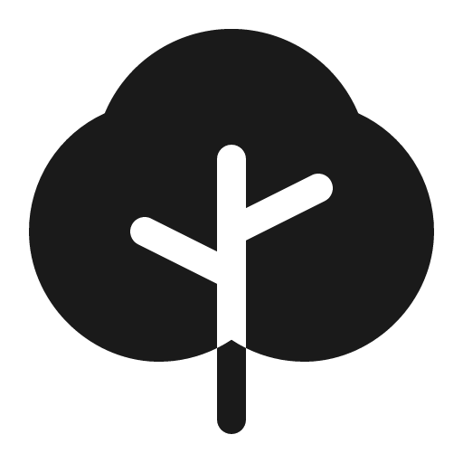 Tree fill icon, filled style, from Phosphor