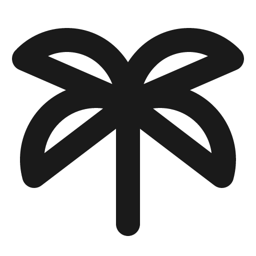 Tree palm bold icon, bold style, from Phosphor