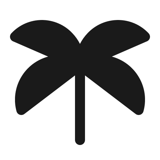 Tree palm fill icon, filled style, from Phosphor