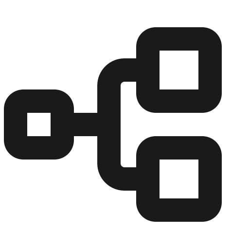 Tree structure bold icon, bold style, from Phosphor