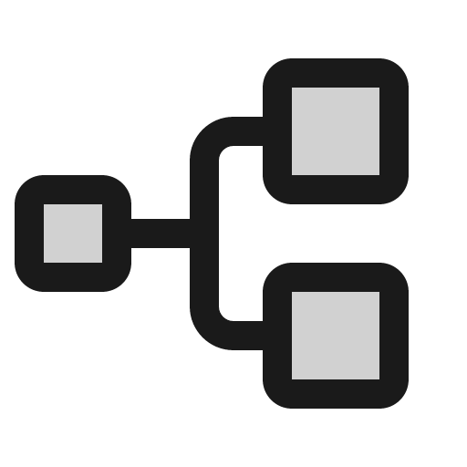 Tree structure duotone icon, two-tone style, from Phosphor