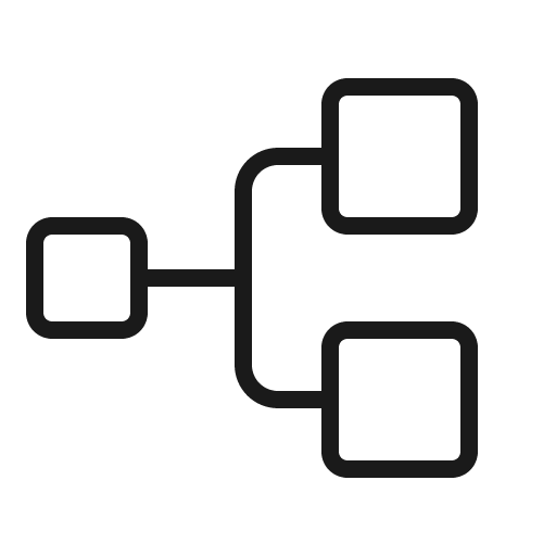 Tree structure thin icon, thin style, from Phosphor