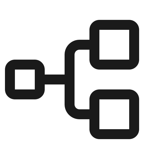 Tree structure icon, solid style, from Phosphor