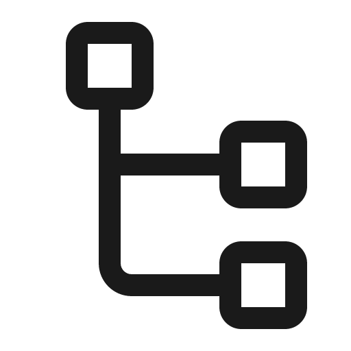Tree view icon, solid style, from Phosphor