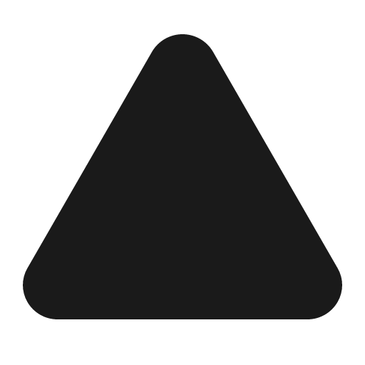 Triangle fill icon, filled style, from Phosphor