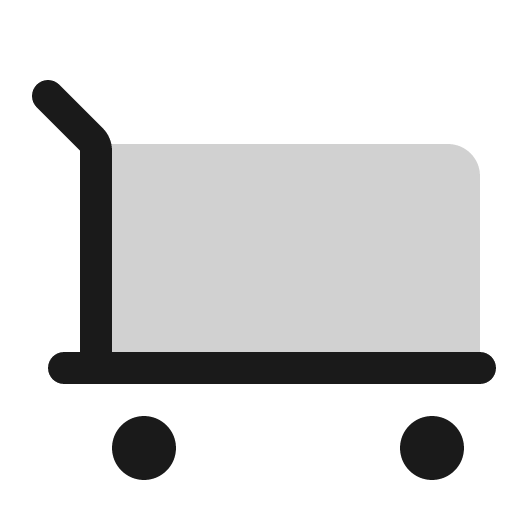 Trolley duotone icon, two-tone style, from Phosphor