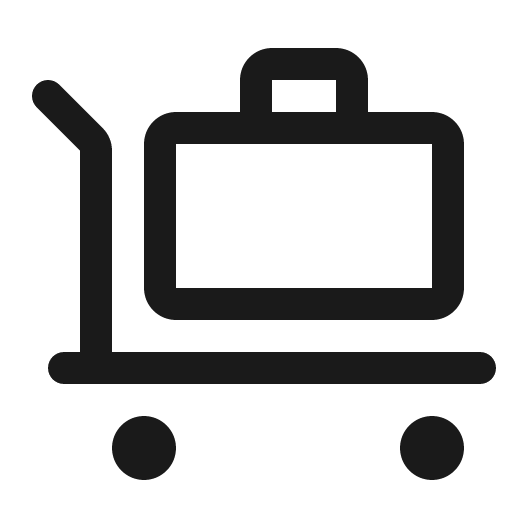 Trolley suitcase icon, solid style, from Phosphor