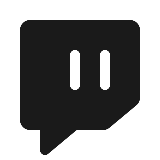 Twitch logo fill icon, filled style, from Phosphor