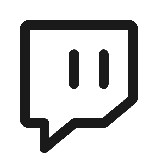 Twitch logo icon, solid style, from Phosphor