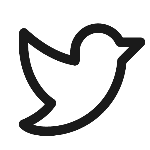 Twitter logo icon, solid style, from Phosphor