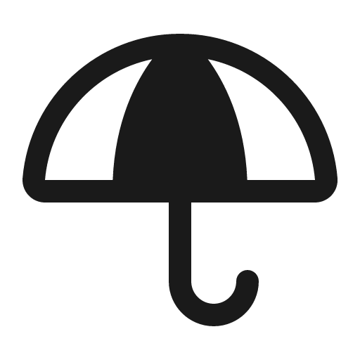 Umbrella fill icon, filled style, from Phosphor