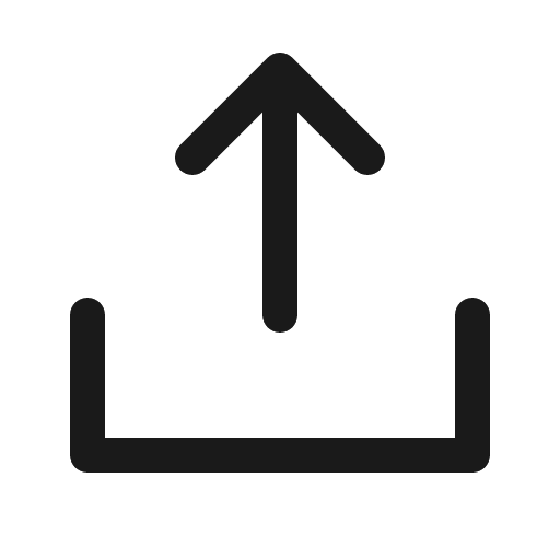 Upload simple icon, solid style, from Phosphor