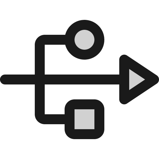 Usb duotone icon, two-tone style, from Phosphor