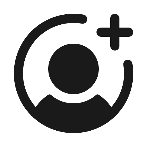 User circle plus fill icon, filled style, from Phosphor