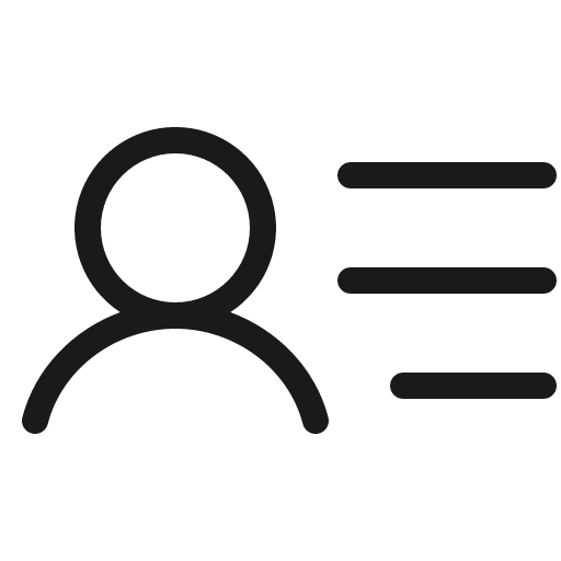 User list light icon, light style, from Phosphor