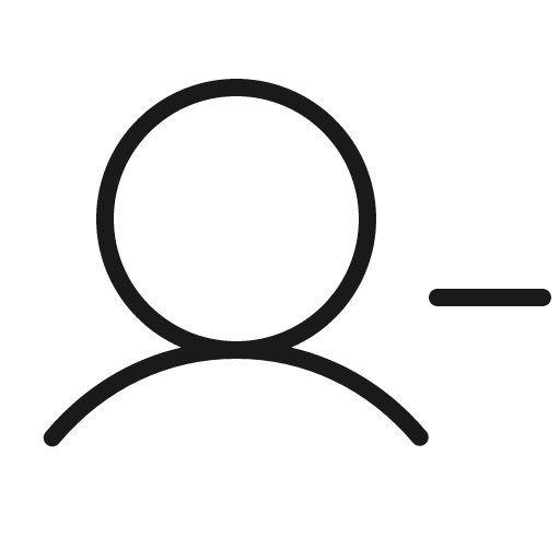 User minus thin icon, thin style, from Phosphor