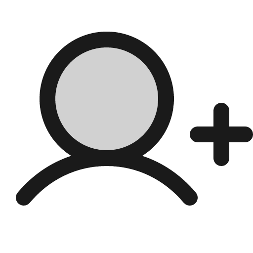 User plus duotone icon, two-tone style, from Phosphor