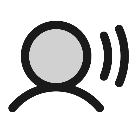 User sound duotone icon, two-tone style, from Phosphor