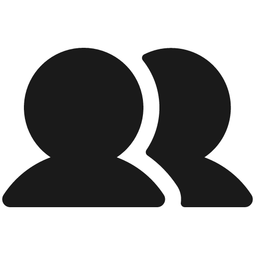 Users fill icon, filled style, from Phosphor