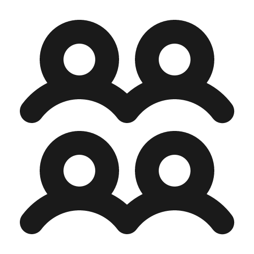 Users four bold icon, bold style, from Phosphor