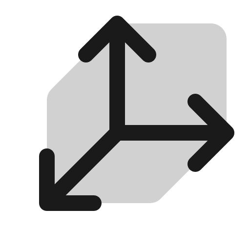 Vector three duotone icon, two-tone style, from Phosphor