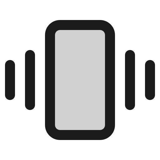 Vibrate duotone icon, two-tone style, from Phosphor