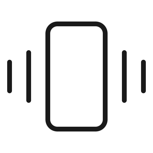 Vibrate thin icon, thin style, from Phosphor