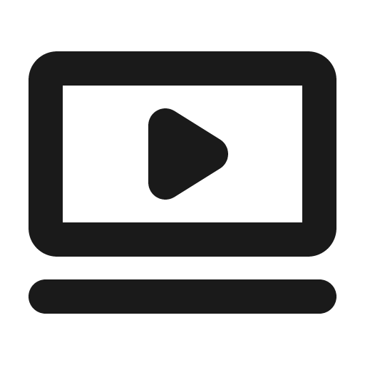 Video bold icon, bold style, from Phosphor