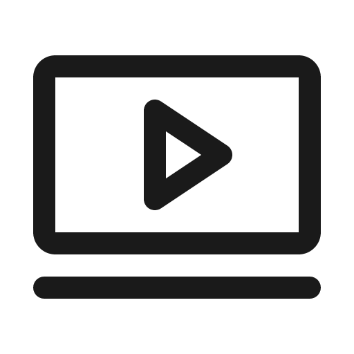 Video icon, solid style, from Phosphor
