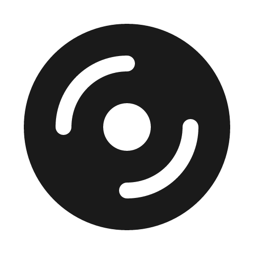 Vinyl record fill icon, filled style, from Phosphor