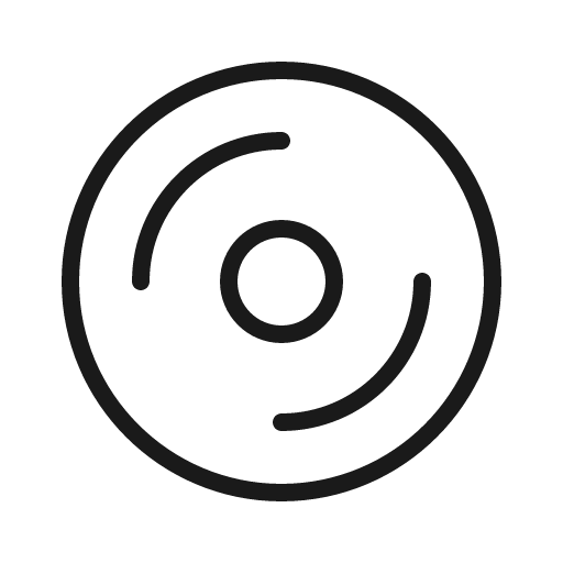 Vinyl record thin icon, thin style, from Phosphor